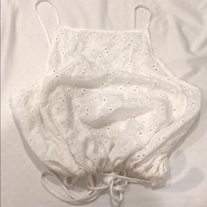 White Brandy Crop Top